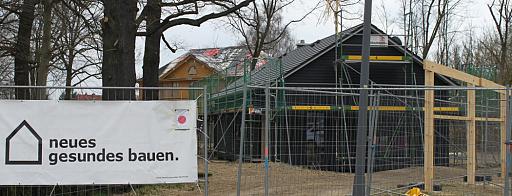 Holzhaus Baustelle Stiller