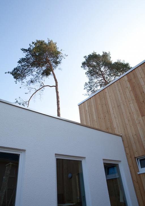 Verbindung Altbau und Neubau aus Holz